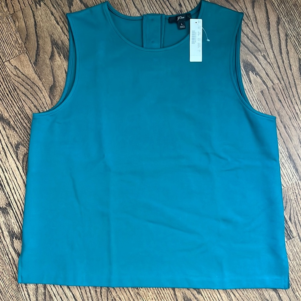 J Crew Jeweled button-back ponte top